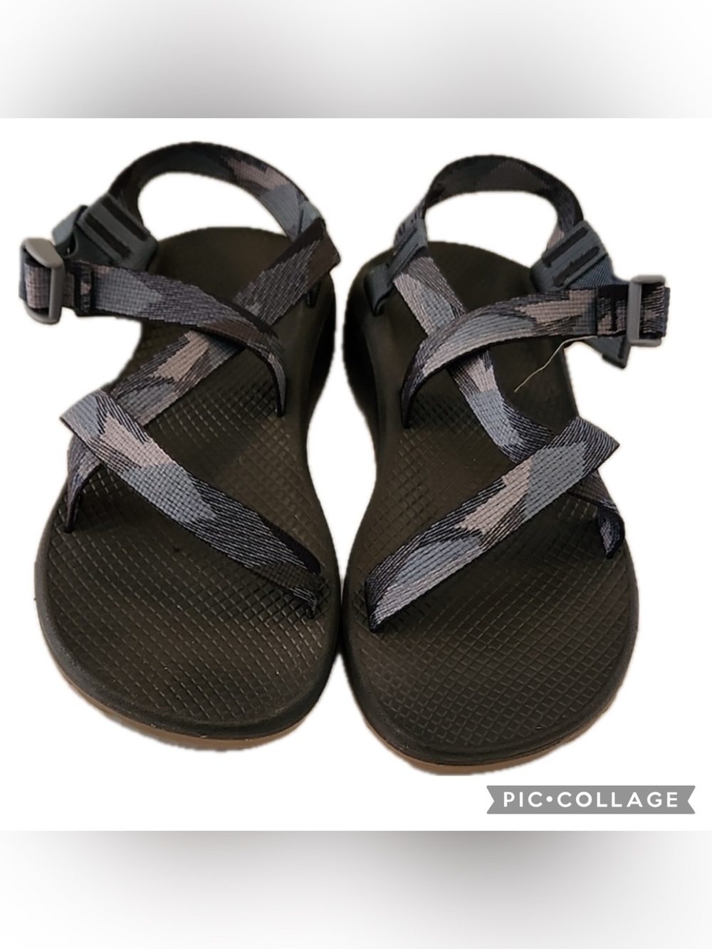 Chaco Women's Blue Gray Strappy Sport Sandals Size 10